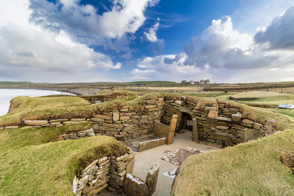 Skara Brae. One of Europe`s best preserved Neolithic sites, Orkney, Scotland