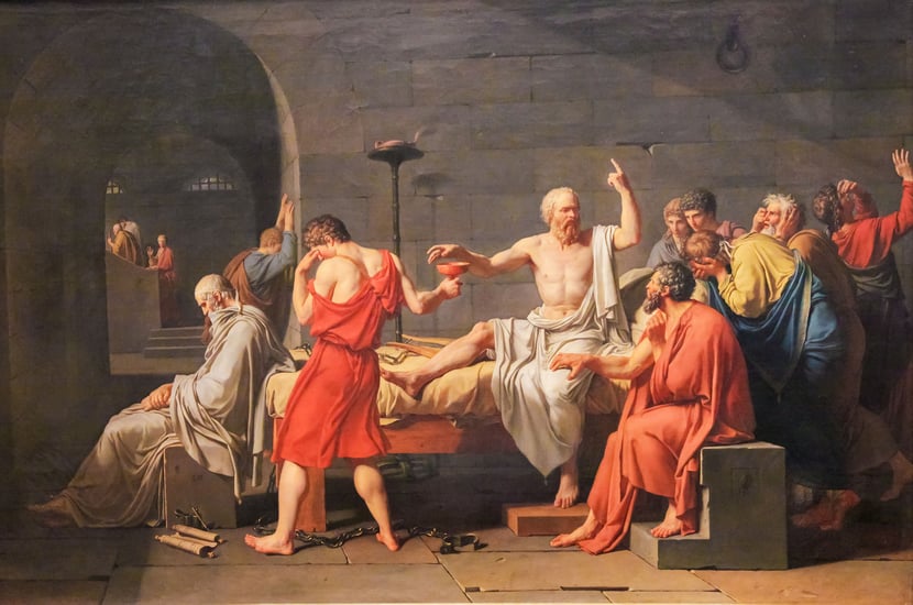 The Death of Socrates (French: La Mort de Socrate) is an oil on canvas painted by French painter Jacques-Louis David in 1787.