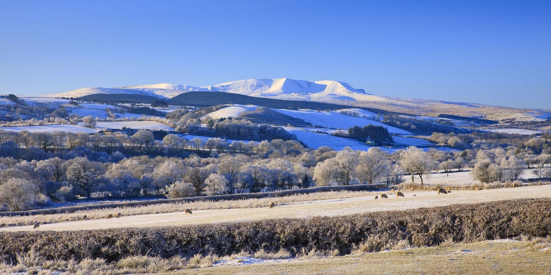 Black Mountain Brecon Beacons Powys Wales in winter