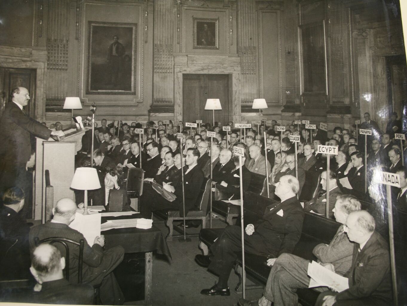 UNESCO meeting at Institute of Civil Engineers 1945